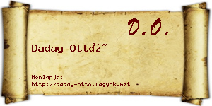 Daday Ottó névjegykártya